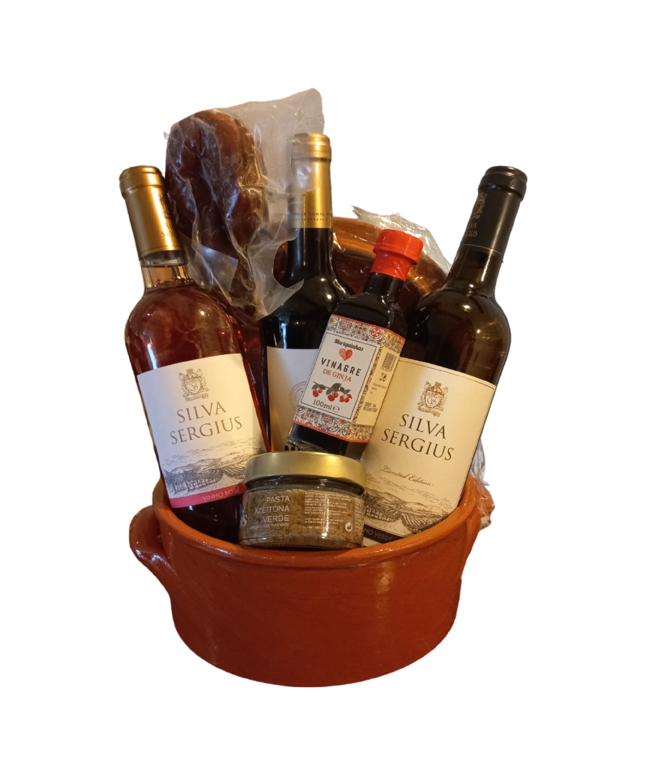 cabaz-caçarola-barro-com-tampa-vinho-douro-verde-branco-rose-silva-sergius-garrafeira