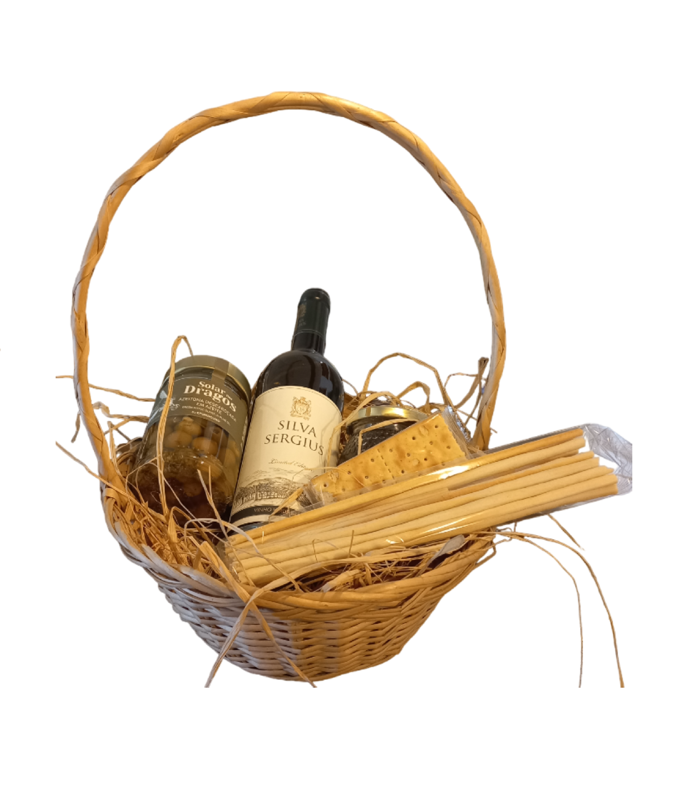 cabaz-cesta-vime-com-asa-vinho-branco-azeitonas-mel-silva-sergius-garrafeira